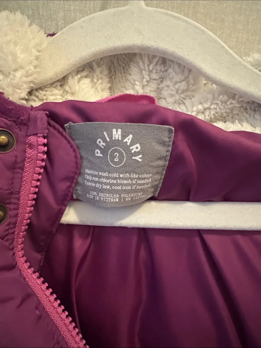 Toddler Primary Puffer Jacket with Hood